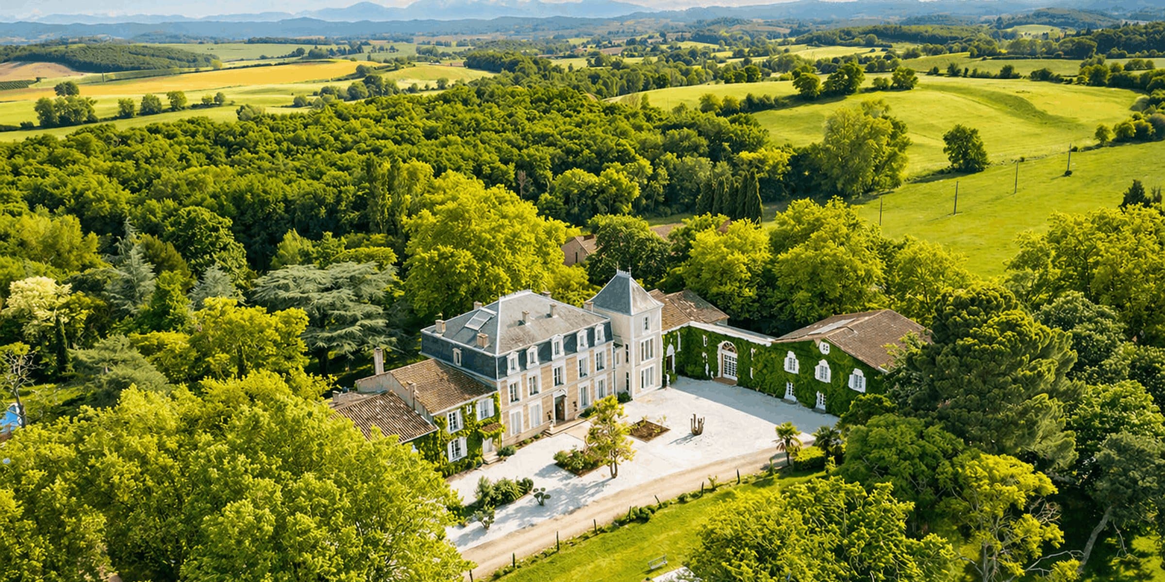 Vue aérienne du domaine de la Maison Saint-Joseph